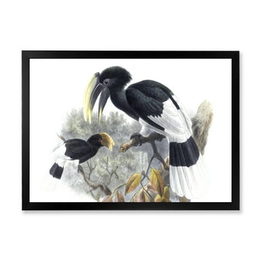 Designart 'Ancient Bird Illustration I' Traditional Framed Art Print