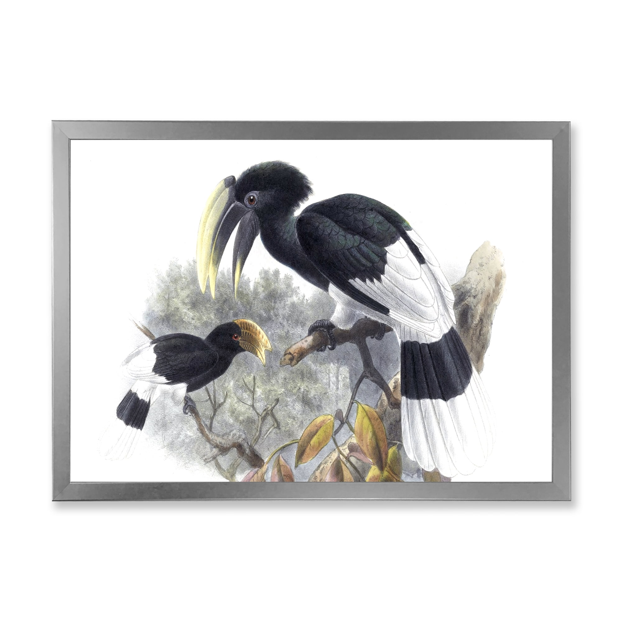 Designart 'Ancient Bird Illustration I' Traditional Framed Art Print