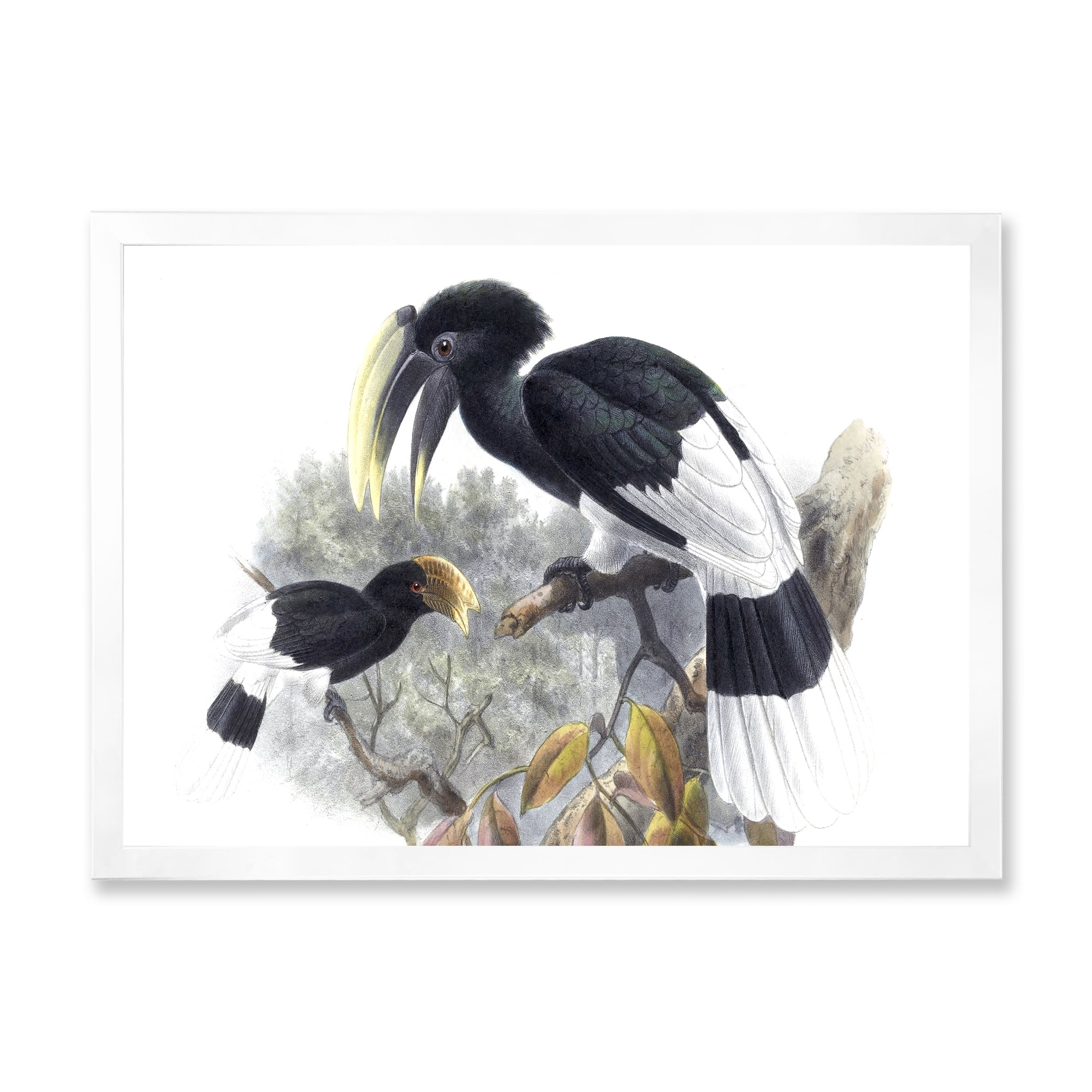 Designart 'Ancient Bird Illustration I' Traditional Framed Art Print