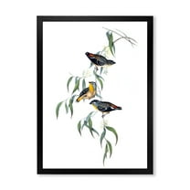 Designart 'Ancient Bird Life III' Traditional Framed Art Print
