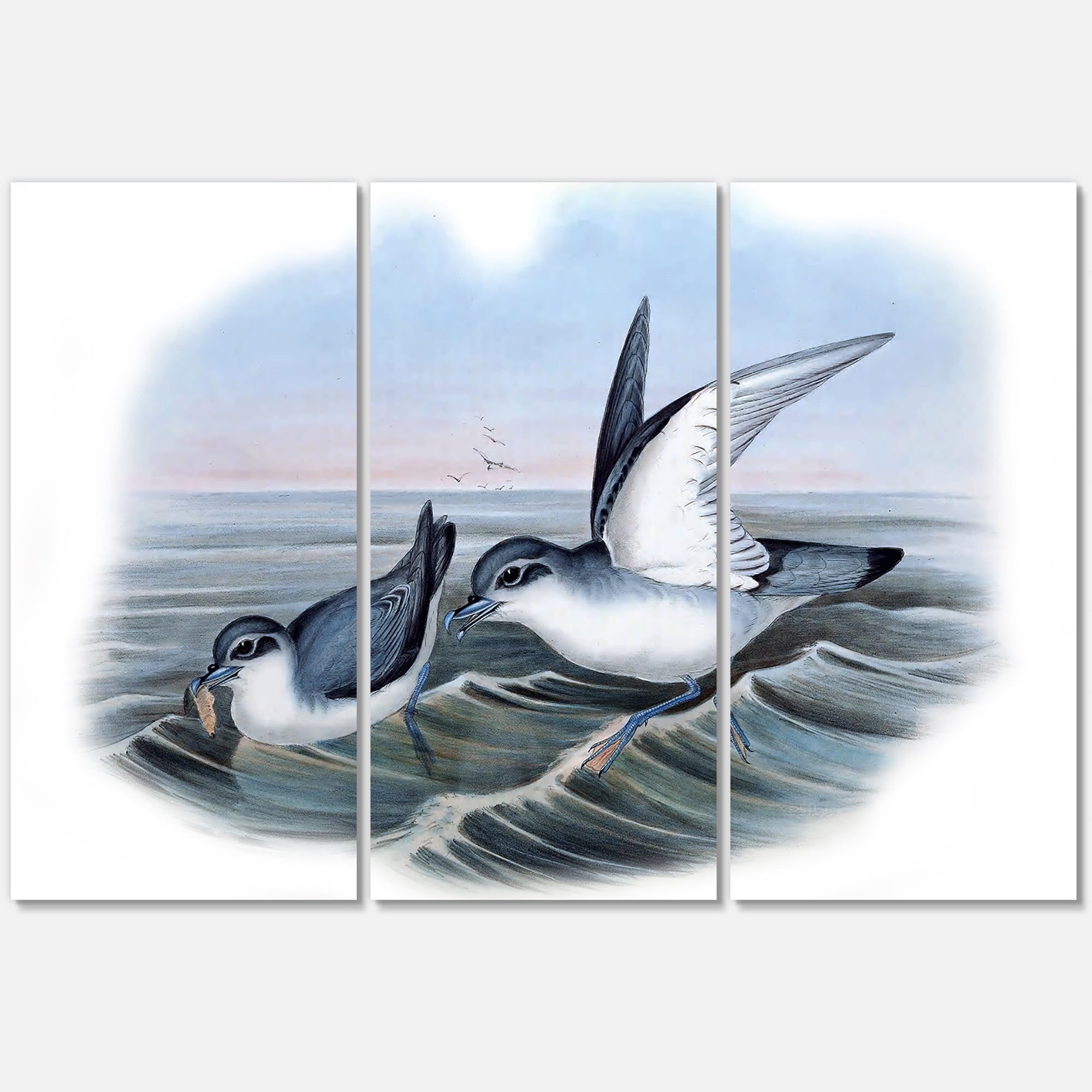 Designart ' Ancient Bird Life X ' Traditional Canvas Wall Art Print