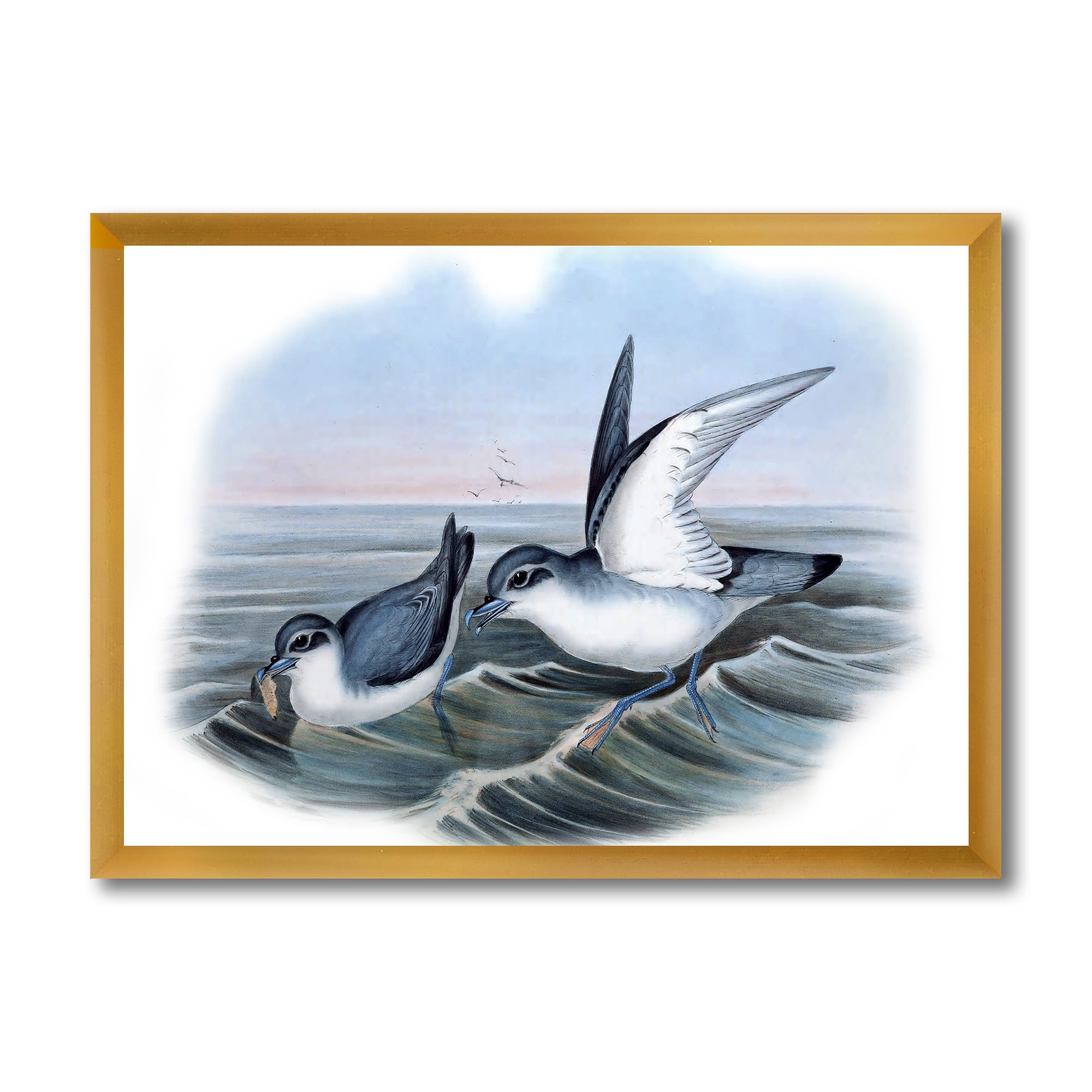 Designart 'Ancient Bird Life X' Traditional Framed Art Print