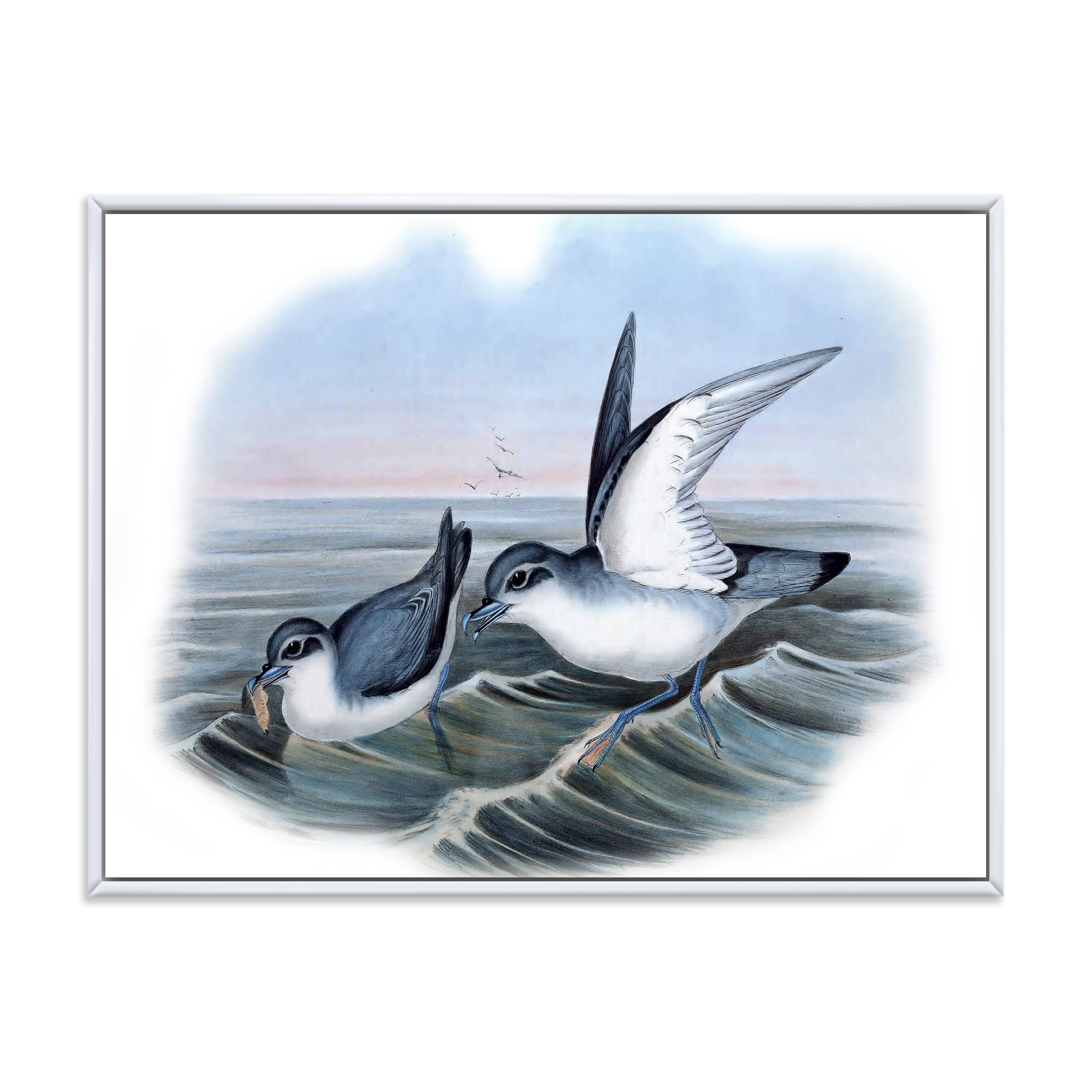 Designart 'Ancient Bird Life X' Traditional Framed Canvas Wall Art Print