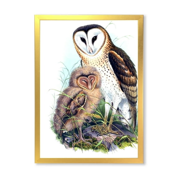 Designart 'Ancient Birds I' Traditional Framed Art Print