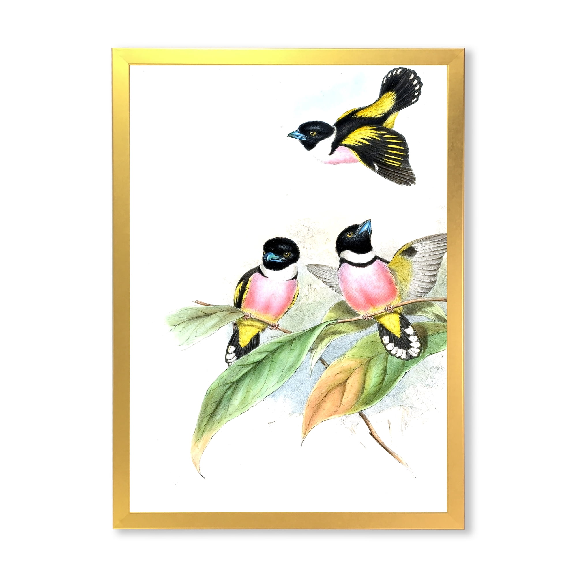 Designart 'Ancient Birds III' Traditional Framed Art Print