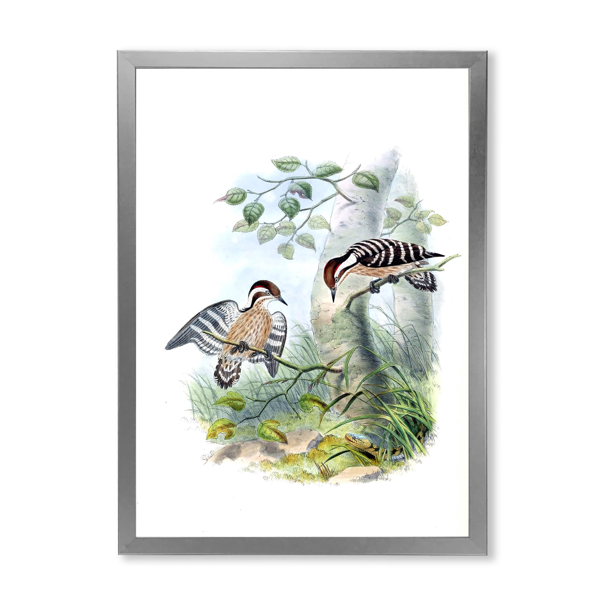 Designart 'Ancient Birds In The Wild I' Traditional Framed Art Print