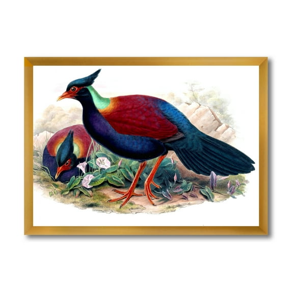 Designart 'Ancient Birds In The Wild II' Traditional Framed Art Print