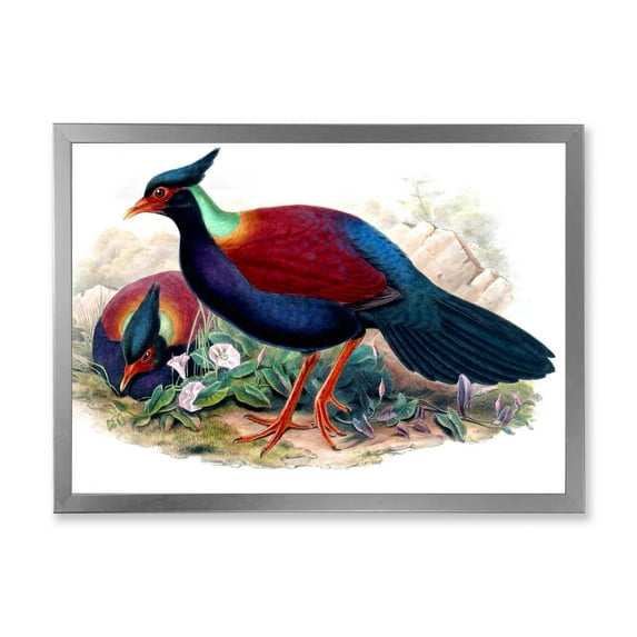 Designart 'Ancient Birds In The Wild II' Traditional Framed Art Print