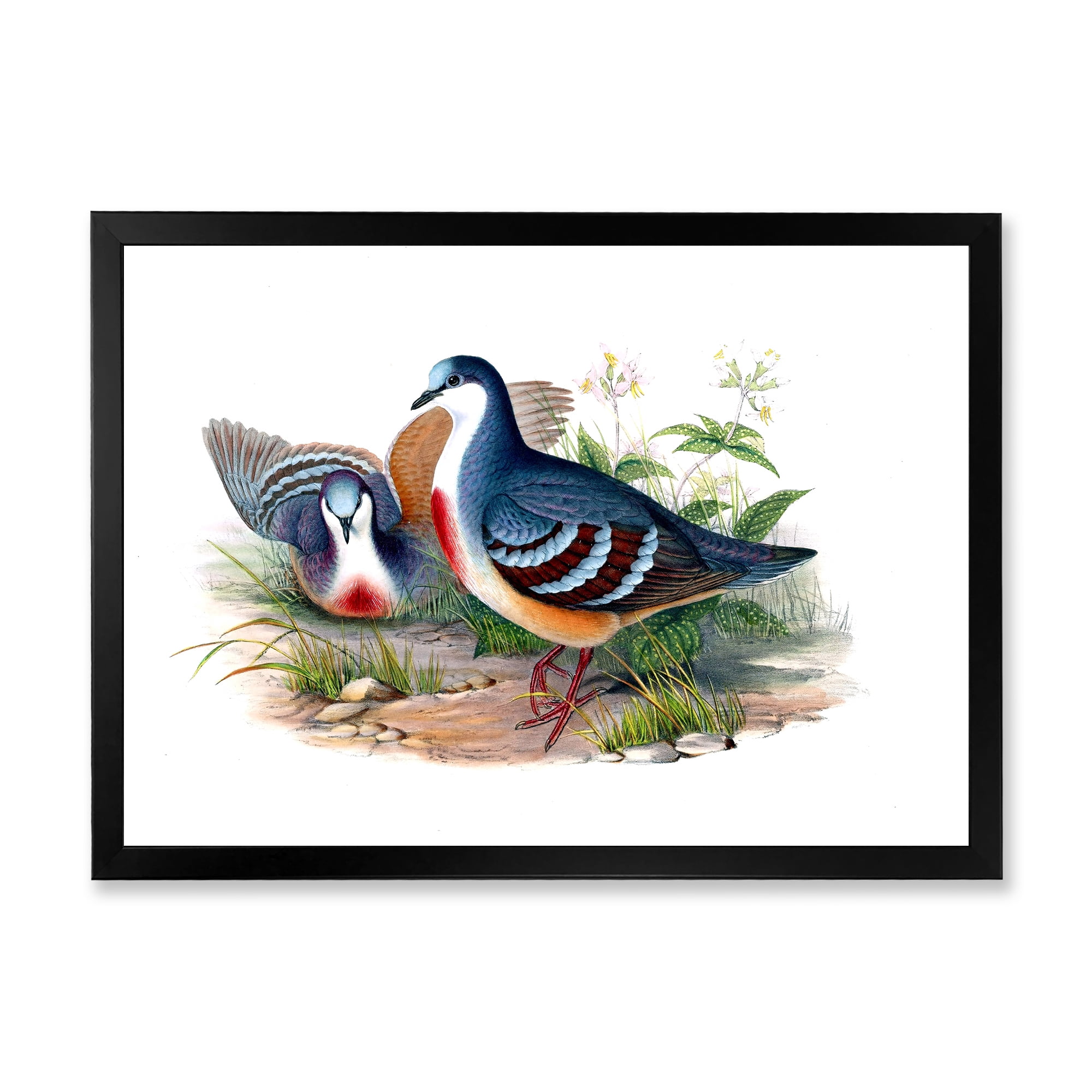 Designart 'Ancient Birds In The Wild IV' Traditional Framed Art Print