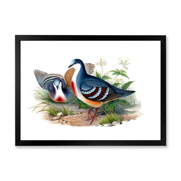 Designart 'Ancient Birds In The Wild IV' Traditional Framed Art Print