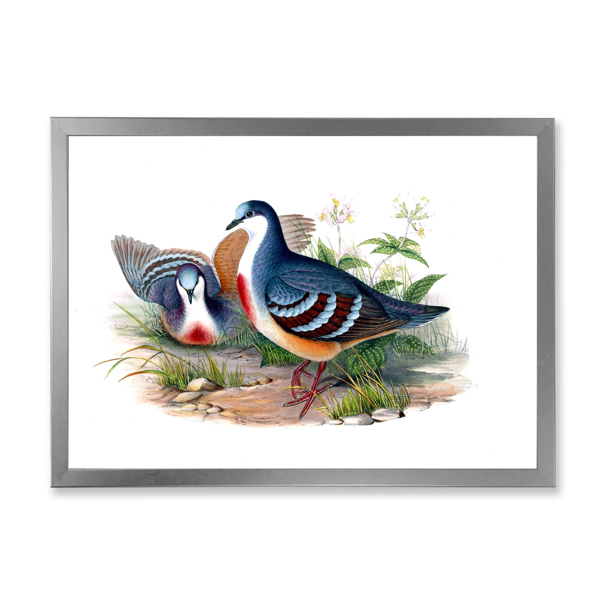 Designart 'Ancient Birds In The Wild IV' Traditional Framed Art Print