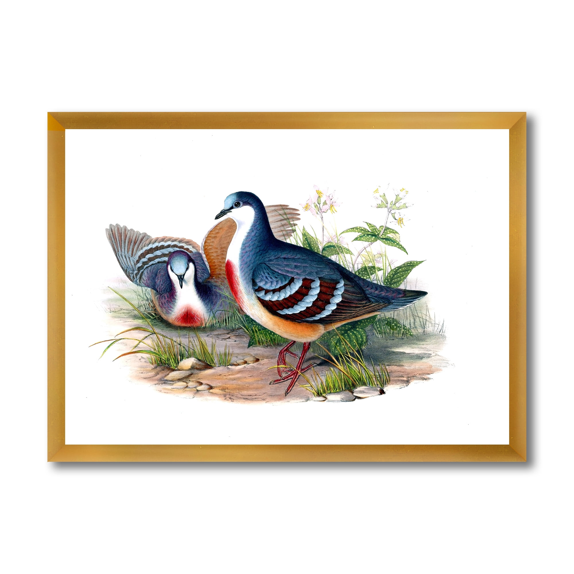 Designart 'Ancient Birds In The Wild IV' Traditional Framed Art Print