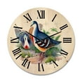 thumbnail image 1 of Designart 'Ancient Birds In The Wild IV' Traditional Wood Wall Clock, 1 of 5