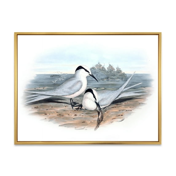 Designart 'Ancient Birds In The Wild IX' Traditional Framed Canvas Wall Art Print