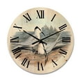 thumbnail image 1 of Designart 'Ancient Birds In The Wild IX' Traditional Wood Wall Clock, 1 of 5