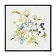 thumbnail image 1 of Designart 'Ancient Chrysanthemums With Bouquet II' Traditional Framed Canvas Wall Art Print, 1 of 5