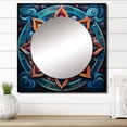 thumbnail image 1 of Designart "Ancient Colorful Mandala Magical Heritage V" Boho Mandala Pink Large Square Mirror - Square Bedroom Mirror Printed Wall Decor - Traditional Square Printed Wall Mirror Art, 1 of 5
