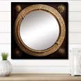 thumbnail image 1 of Designart "Ancient Cosmic Cartography Celestial Mapping" Astrology Square Mirror For Wall Decor - Large Gold Square Mirror Printed Wall Decor - Modern Square Living Room Mirror, 1 of 5