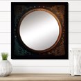 thumbnail image 1 of Designart "Ancient Cosmic Cartography Celestial Mapping II" Astrology Square Mirror Wall Decor Modern - Large Gold Square Bathroom Mirror - Square Printed Wall Mirror Art, 1 of 5