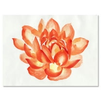 Designart ' Ancient Detail of A Orange Lotus ' Traditional Canvas Wall Art Print