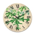 thumbnail image 1 of Designart 'Ancient Drawing of Wild Plants' Traditional Wood Wall Clock, 1 of 5