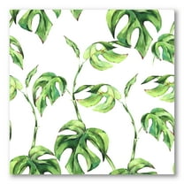 Designart ' Ancient Floral Tropical Leaves II ' Tropical Canvas Wall Art Print
