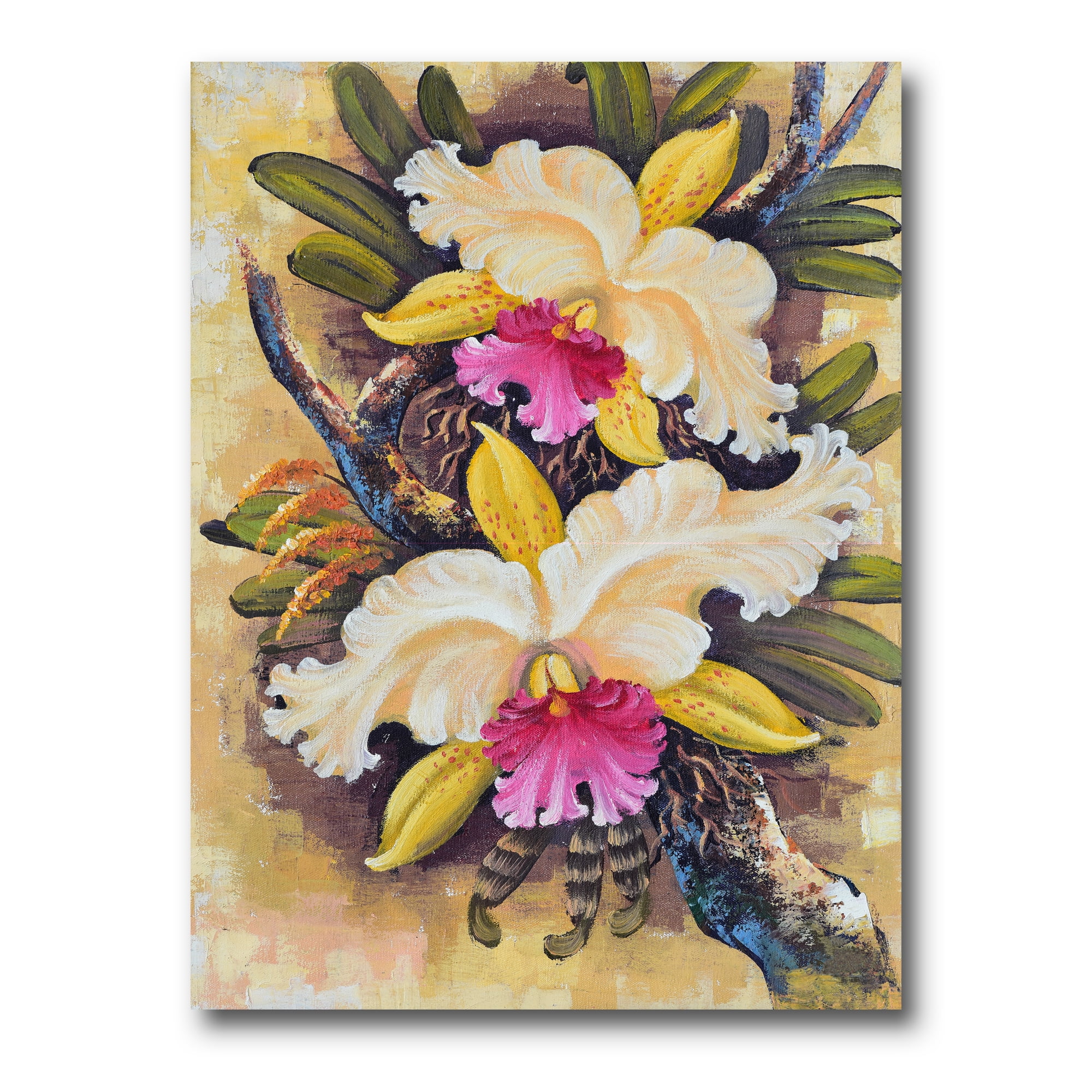 Designart ' Ancient Forest Orchids II ' Traditional Canvas Wall Art Print