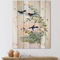 thumbnail image 1 of Designart 'Ancient Hummingbird II' Traditional Print on Natural Pine Wood, 1 of 5