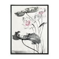 thumbnail image 1 of Designart 'Ancient Lotus Flowers' Traditional Framed Canvas Wall Art Print, 1 of 5