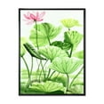 thumbnail image 1 of Designart 'Ancient Lotus Leaves In The Pond' Traditional Framed Canvas Wall Art Print, 1 of 5