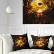 Designart Ancient Mayan Calendar Collage - Abstract Wall Art Throw Pillow - 16x16