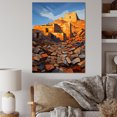 Designart "Ancient Mexican Ruins Amidst the Landscape" People Canvas