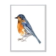 thumbnail image 1 of Designart 'Ancient Orange Bird' Traditional Framed Canvas Wall Art Print, 1 of 5