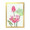 thumbnail image 1 of Designart 'Ancient Pink Lotus Flower' Traditional Framed Art Print, 1 of 4