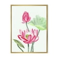 thumbnail image 1 of Designart 'Ancient Pink Lotus Flower' Traditional Framed Canvas Wall Art Print, 1 of 5