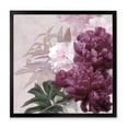 thumbnail image 1 of Designart 'Ancient Pink and Purple Flowers I' Traditional Framed Art Print, 1 of 4