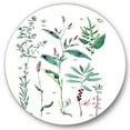thumbnail image 1 of Designart 'Ancient Plants' Traditional Circle Metal Wall Art 11x11 - Disc of 11, 1 of 5
