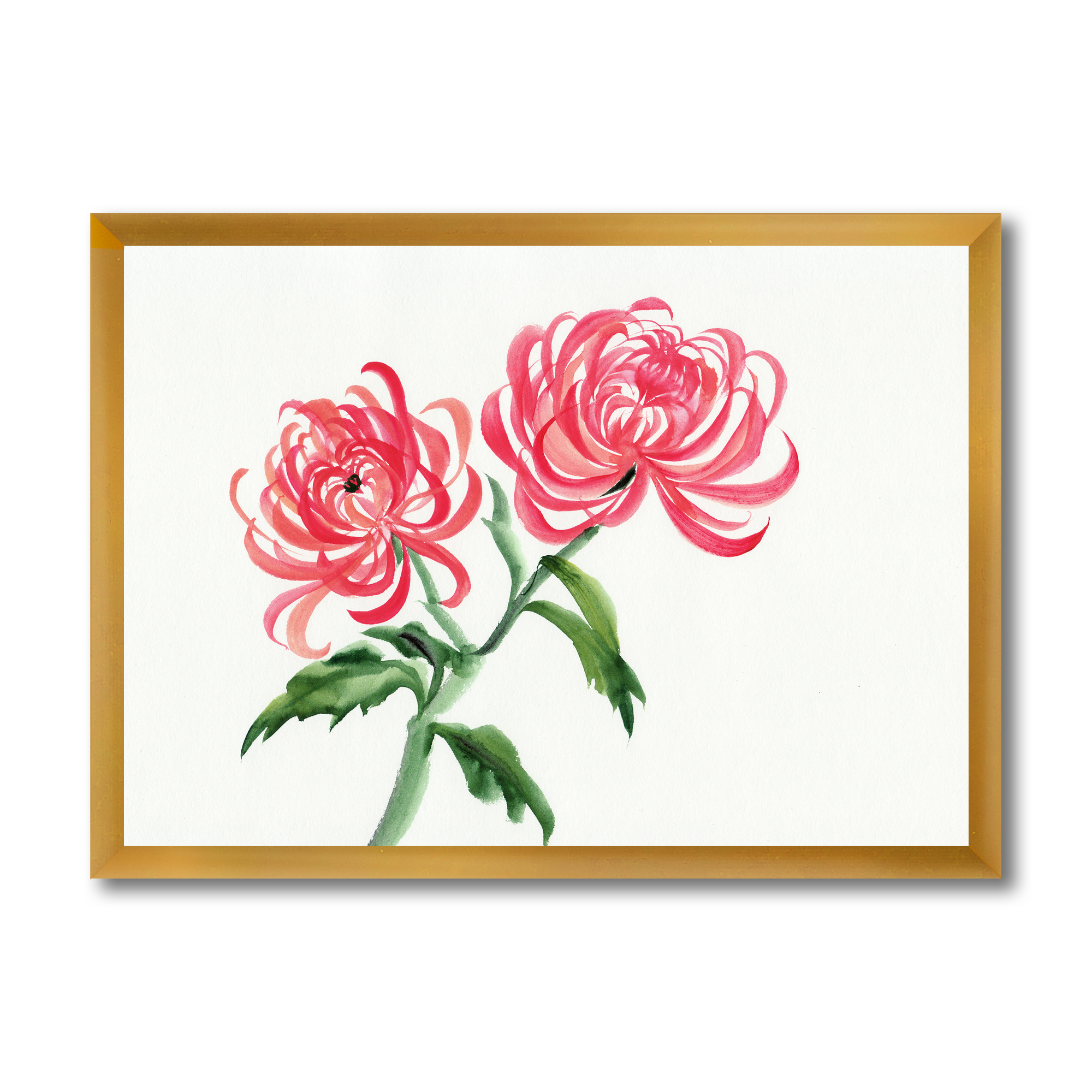 Designart 'Ancient Purple Chrysanthemum Flower' Traditional Framed Art Print