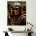 thumbnail image 1 of Designart "Ancient Roman Legion II" Americana Framed Wall Art - Global Green Military Entryway Framed Wall Art Print, 1 of 6