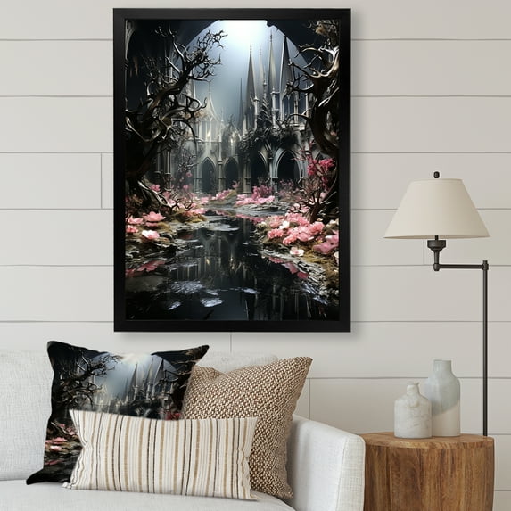 Designart "Ancient Ruins Reimagined Mexican Splendor" People Framed Wall Art - Global Black Mexican Art Entryway Framed Wall Art