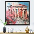 Designart "Ancient Ruins of Athens I" Cityscapes Framed Wall Art Decor