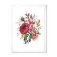 thumbnail image 1 of Designart 'Ancient Wildflowers and Burgundy Rose' Farmhouse Framed Art Print, 1 of 4