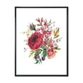 thumbnail image 1 of Designart 'Ancient Wildflowers and Burgundy Rose' Farmhouse Framed Canvas Wall Art Print, 1 of 5