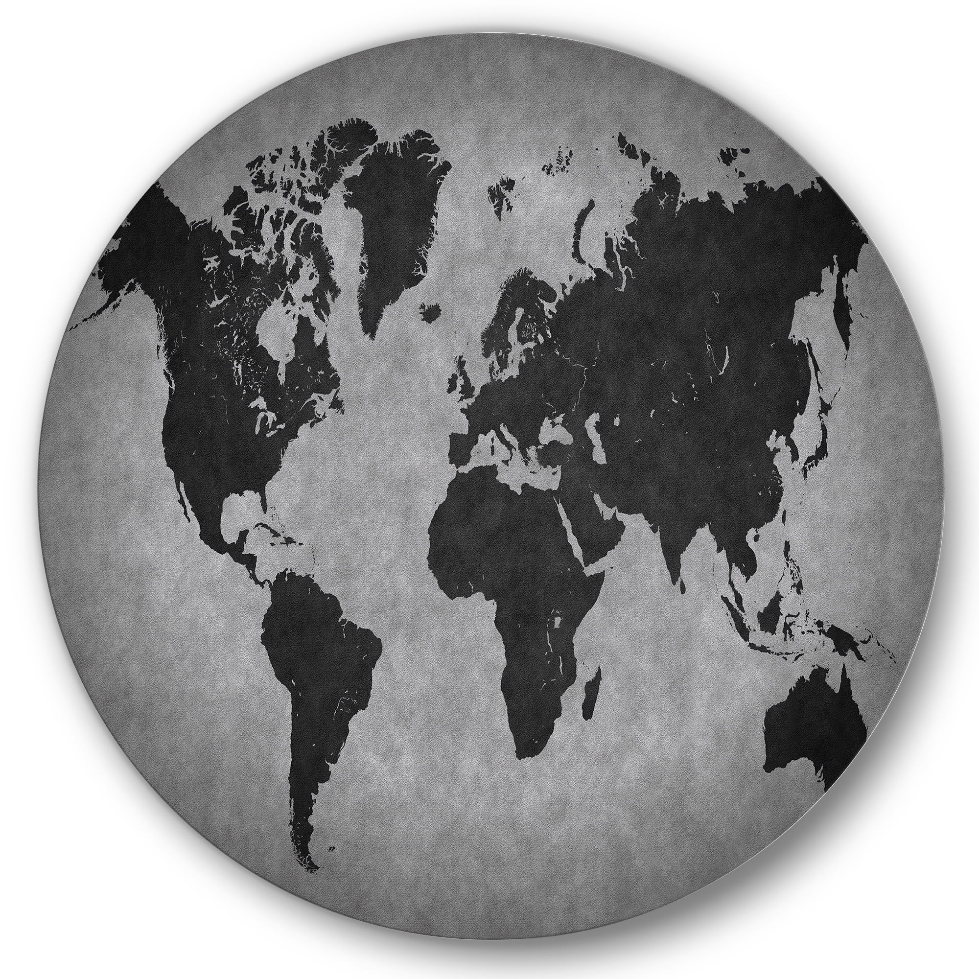 Designart 'Ancient World Map IX' Vintage Circle Metal Wall Art 11x11 - Disc of 11