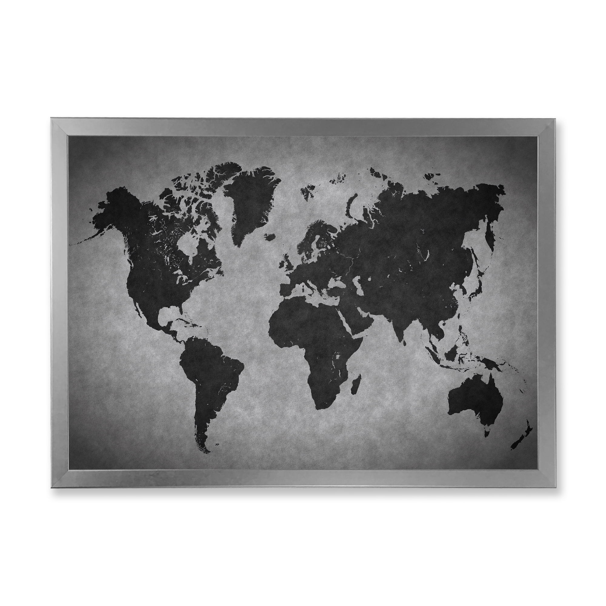 Designart 'Ancient World Map IX' Vintage Framed Art Print