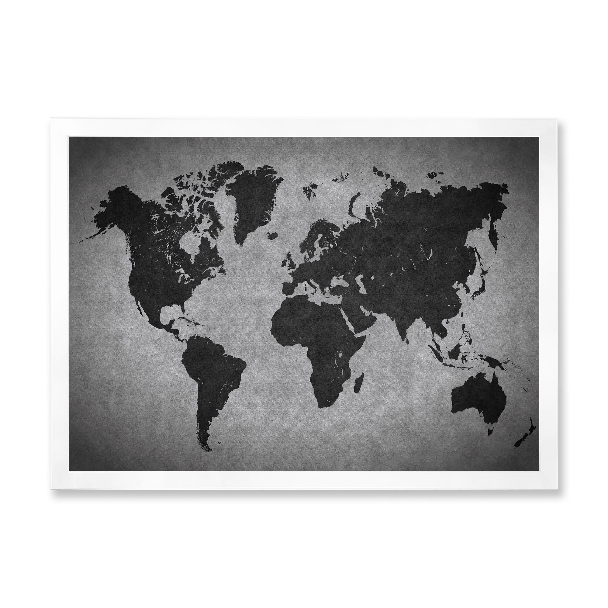 Designart 'Ancient World Map IX' Vintage Framed Art Print