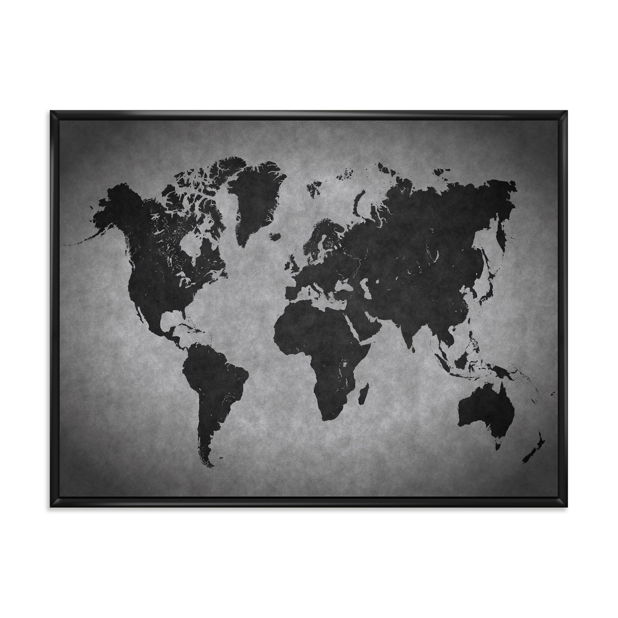 Designart 'Ancient World Map IX' Vintage Framed Canvas Wall Art Print