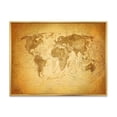 thumbnail image 1 of Designart 'Ancient World Map X' Vintage Framed Canvas Wall Art Print, 1 of 5