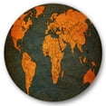 thumbnail image 1 of Designart 'Ancient World Map of Africa' Vintage Circle Metal Wall Art 36x36 - Disc of 36, 1 of 5