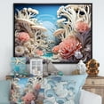 thumbnail image 1 of Designart "Anemone Wonderland In Coral Sea" Coastal Coral Under Water Floater Framed Wall Decor, 1 of 5